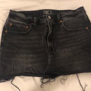 abercrombie and fitch black denim skirt